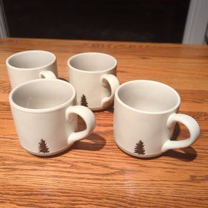 Hearth & Hand with Magnolia - Set of 4 stoneware pine tree mugs